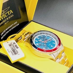 Invicta Speedway Zager 35667 Men's Analog Round Blue/Red Bezel Chronograph Watch